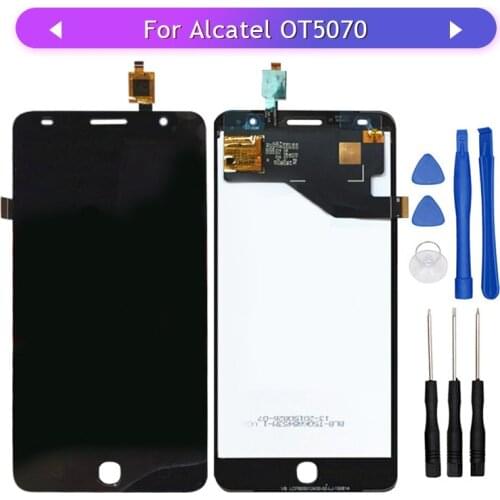 For Alcatel OneTouch Pop Star 4G 5070D 5070 LCD Display Touch Screen Assembly Touch Panel Glass Digitizer with free tools