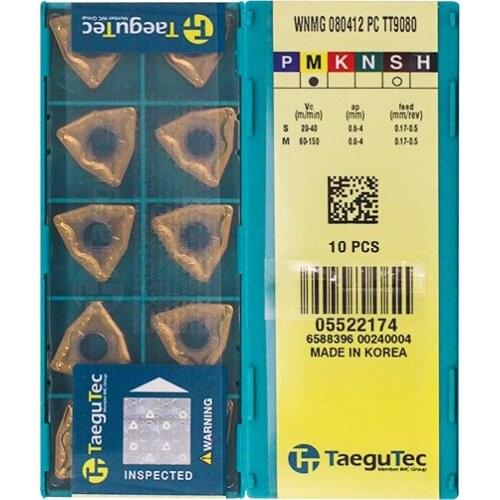 WNMG080412-PC TT9080 100% Original TAEGUTEC carbide insert with the best quality 10pcs/lot free shipping