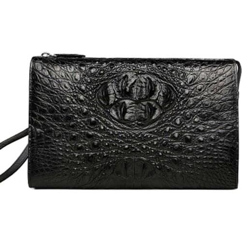 Xingmengda new men clutch bag male Hand bag male crocodile business Hand caught leisure long zipper men wallet