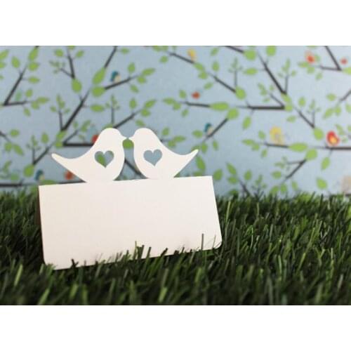 Love birds Place Cards Place birthday party Wedding bridal shower banquet Seating escort Card, Reception number marker