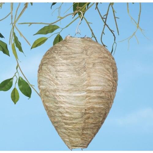 Hanging Wasp Bees Trap Safe Deterrent Repellent Fly Insect Simulated Wasp Nest Garden Trapping Pest Control for Wasps Hornets