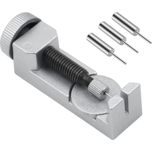 Adjustable Stainless Steel Metal Watch Band Strap Link Pin Remover Repair Tool Dismantling Kit for Watchmakers with 3 Extra Pins