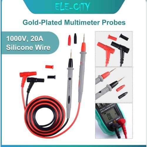 Replaceable Probe Superconducting Probe Accurate Measurement Superconductive Test Leads Tool 1000V Slicon Rubber Wire Retardant