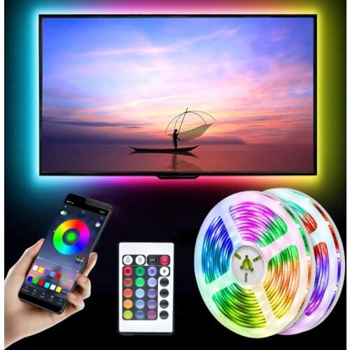 LED Strip Light 5050 RGB Bluetooth Remote Control Flexible Lamp DC5V USB TV Background Lighting Fita LED Home Bedroom Decoration