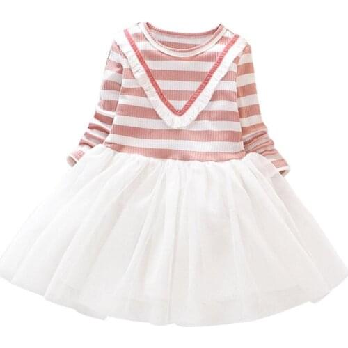 Girls Knitted Dress 2019 autumn winter Clothes stripe Kids Toddler baby dress for girl princess Cotton Tassel Christmas Dresses
