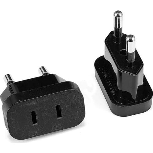 2 pcs US To EU Plug Adapter USA to europr Adapter Converter Travel Adapter US to EU Converter Electrical Socket