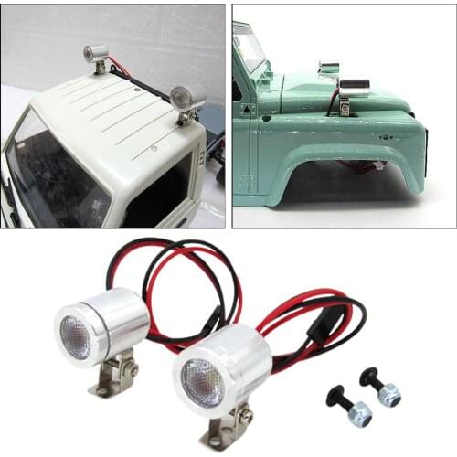 2pcs RC Spotlights for MN D90 MN90 MN99S WPL D12 C24 C34 B14 B24 Car Parts