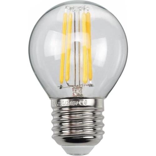 6PCS G45 220V 110V 4W LED Light Bulb Filament Lamp Retro Energy Saving Warm White Lamp Bulb