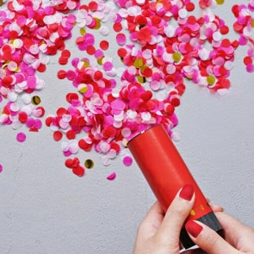 6pcs Confetti Party Popper Cannons Pink/purple/blue/red Handheld Fireworks Wedding Party Birthday New Year Celebration Supplies