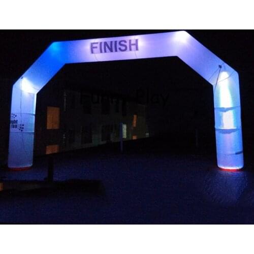 8m Inflatable event arch for Advertisement with LED light and Double Sided Digital logo printing arch balloon for promotional