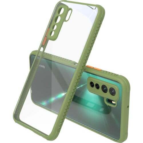 Clear Back Cover For Huawei Nova 7 SE Case Phone Precision Hole Wheels Soft Edge Hard Transparent Case For Huawei Nova 7SE Shell