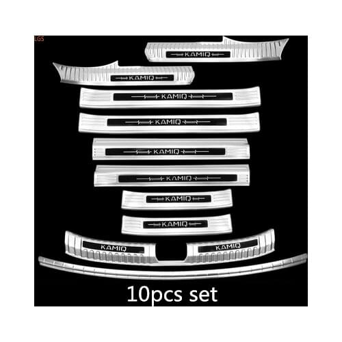 For Skoda KAMIQ 2018-2019 stainless steel Threshold bar Shield Trunk guard threshold Shield Anti-scratch protection Car styling