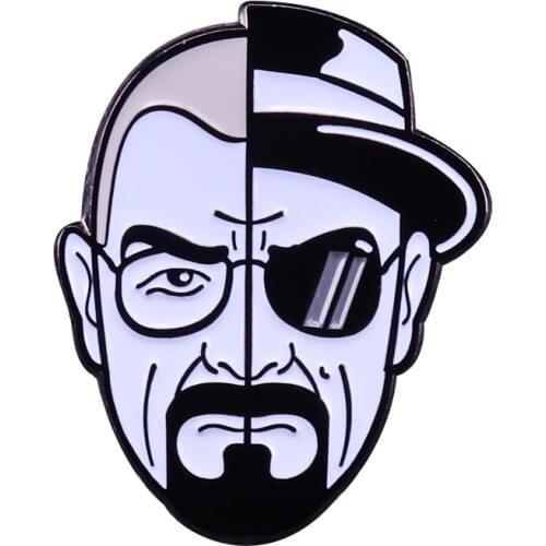 Two sides Heisenberg enamel pin great for all Breaking Bad fans