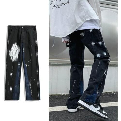 Spring autumn men jeans streetwear casual jeans for men 2021 fashion straight denim pants men