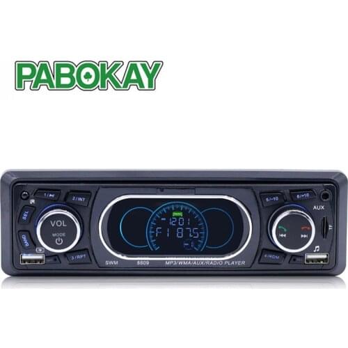 FS Bluetooth 1-Din Car Stereo Audio In-Dash MP3 Radio Player Support USB/TF/AUX/FM Receiver with Wireless Remote Controller 8809