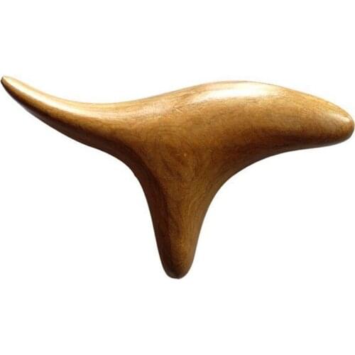 HANRIVER free shipping Camphor wood trigonometric massage cone wooden massage stick gua sha board acupuncture stick hot selling