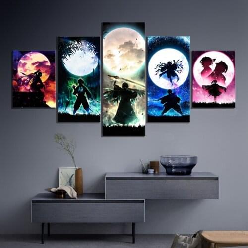 Canvas Hd Prints Demon Slayer Kimetsu No Yaiba Pictures Wall Artwork Painting Anime Role Home Decor Modular Poster Living Room