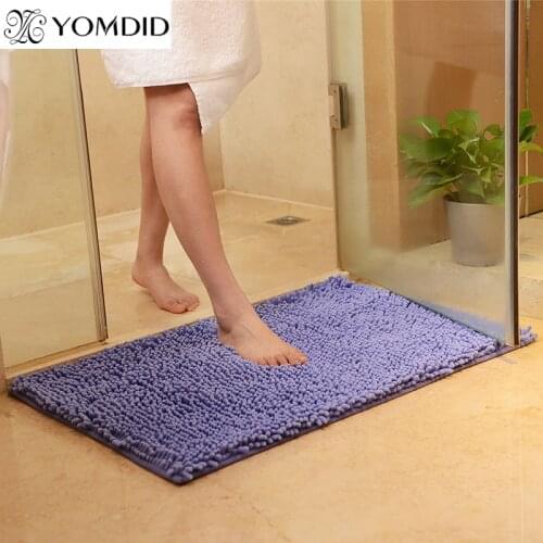 Microfiber doormat Soft Shaggy Mat Comfortable Material Absorbent Bath Rugs Bathroom Shower Rugs Carpet 15 Color 40x60cm