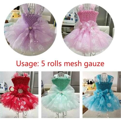 1pc Tulle Roll 15cmx9.2m Elastic Crochet Chest Wrap 20x23cm Baby Show Organza Handmade Diy Mini Skirt Birthday Gifts Xmas Favor