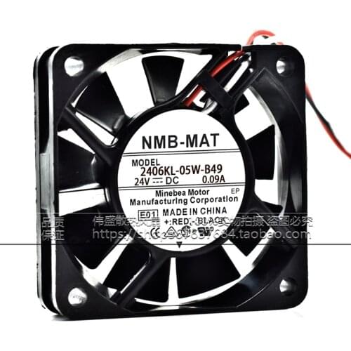 2406KL-05W-B49 DC24V 0.09A 6CM cm 6015 inverter cooling fan