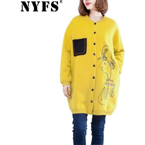 Женские длинные толстовки NYFS China At AliExpress