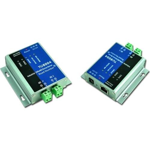 Industrial Grade Serial Device Server 2 Ports RS-485 to Ethernet TCP Converter Server / Client UDP VCOM Modbus RTU