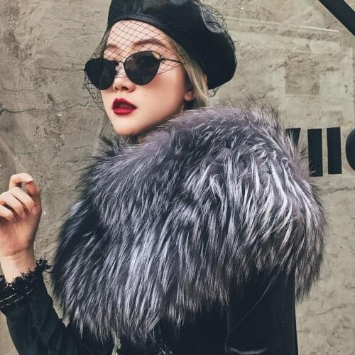 Fox Scarf Tremolo Same Export Fox Fur Straw Shawl Scarf Silver Fox Elastic Shoulder Cover Female Ever-changing Scarf