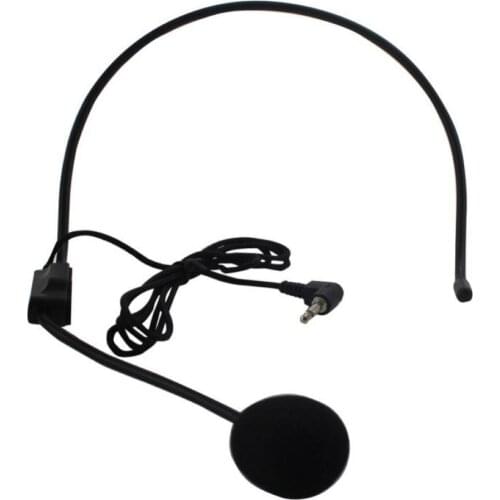 3.5mm Wired Headset Microphone Headworn Mic for Voice Amplifier Loudspeaker