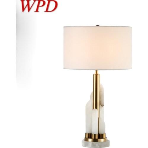 WPD Contemporary Bedside Table Light Luxury Marble Design Desk Lamp Home LED Decorative For Foyer Living Room Office Bedroom