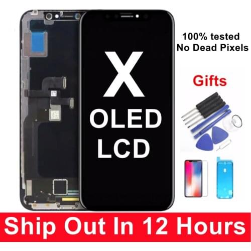 New LCD Display For iPhone X XR XS Max OLED Screen Replacement For iPhone 11 Pro OLED LCD True Tone With 3D Touch