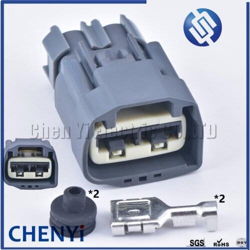 1 set 2 Pin female 9.5mm Auto waterproof connector Steering gear booster pump electronic booster pump plug for Ford Focus Mazda