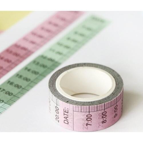 1PC Fashion Timeline Week Plan Washi Tape DIY Decoration Scrapbooking Planner Masking Tape Stationery