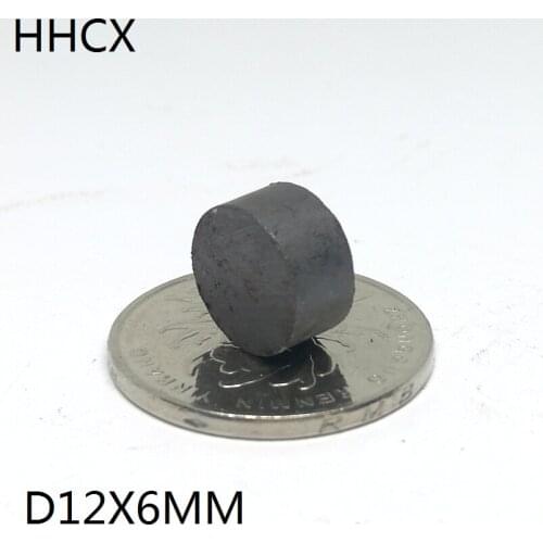 10pcs/lot Y30 Disk Ferrite Magnet 12*6 mm Permanent magnet 12mm x 6mm Black Round Speaker magnet 12x6 mm