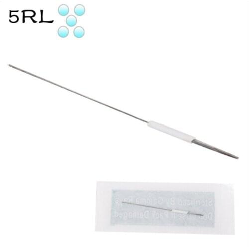 100pcs needle 5RL Disposable Sterilized needles traditional permanent makeup needle 5 RL For Tattoo Eyebrow Pen