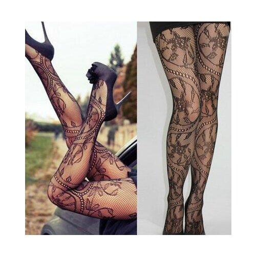 2018 Fashion Womens Sexy Fishnet Pattern Pantyhose Tights Punk Stockings