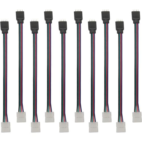 3/5Pcs 4 Pin LED Strip Light Connectors to Power Adapter 4Pin RGB 5050 3528 LED Strip Light Adapter 15CM