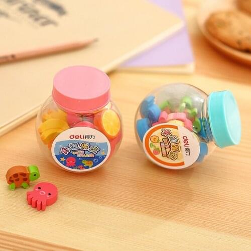 4 bottles stationery cartoon rubber exquisite small bottled mini eraser