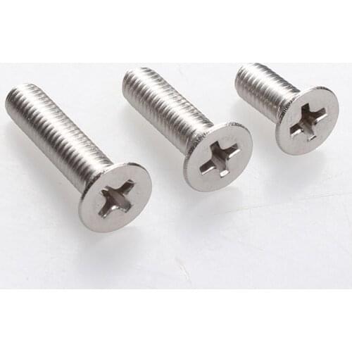 50PCS M2 M2.5 Stainless Steel Screws Flat Head Cross Recessed Bolts Phillips Screw Bolt
