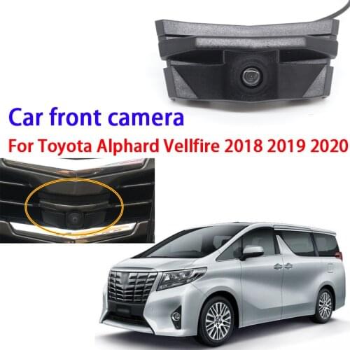 CCD Car Front View Logo Embeded Camera For Toyota Alphard Vellfire 2018 2019 2020 Waterproof HD Night Vision + high quality