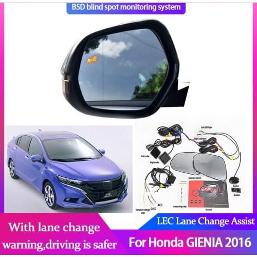 Car BSA BSM BSD for Honda GIENIA 2016 Blind Spot Radar Detection System Driving Warning Safety Radar Sensor Mirror Light Warning