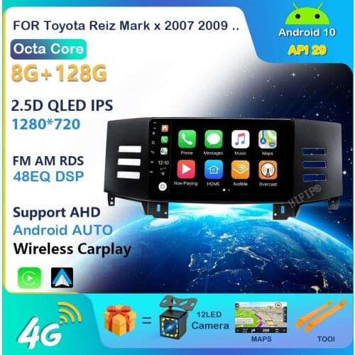 9" android 10.0 RAM2G car gps dvd player for Toyota Reiz Mark x 2007 2009 car radio multimedia navigation stereo head unit dsp