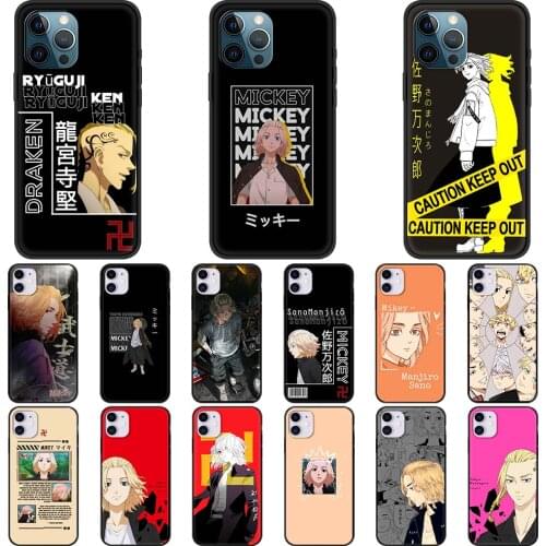 Case for iPhone 11 12 Pro Max Phone Cover for Apple iPhone 7 8 Plus SE2020 X XR XS Max Luxury Shell Tokyo Revengers manjiro sano