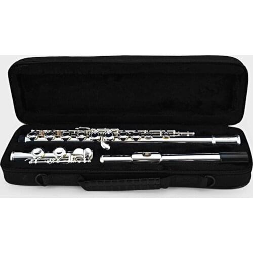 Copper nickel plating C flute 16 hole closed-hole E key 16hole beginner student playing professional grading test silver C flute