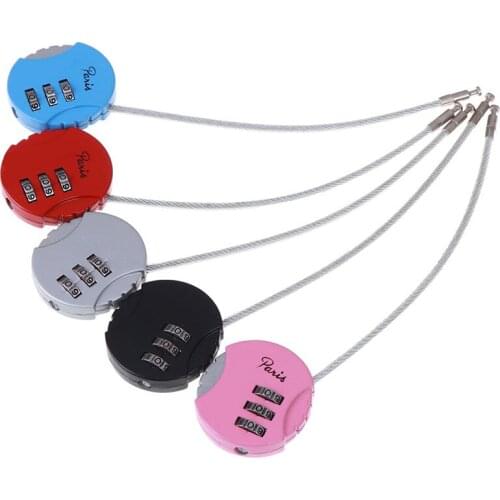 Hot Sale 3Dial Digit Password Combination Padlock Suitcase Luggage Metal Code Lock Mini Coded Keyed Anti-Theft Lock 3.7*9cm New