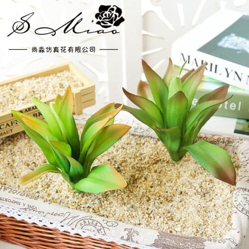 Simulation Succulents Plant Artificial Meaty Aloe Leaf Plants Grass Flowers Diy Wedding Party Decoration No Flowpot 2pc/lot