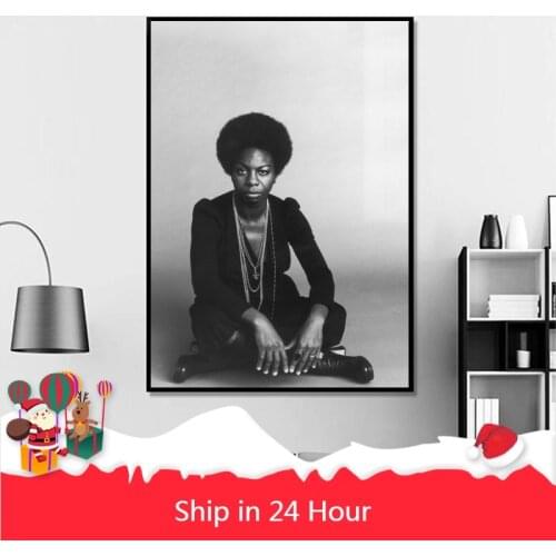 Nina Simone Singer Music Wall Art Poster Hip Hop RapPrint Band Star Wall Art Painting Room Home Decoration Canvas Painting Print