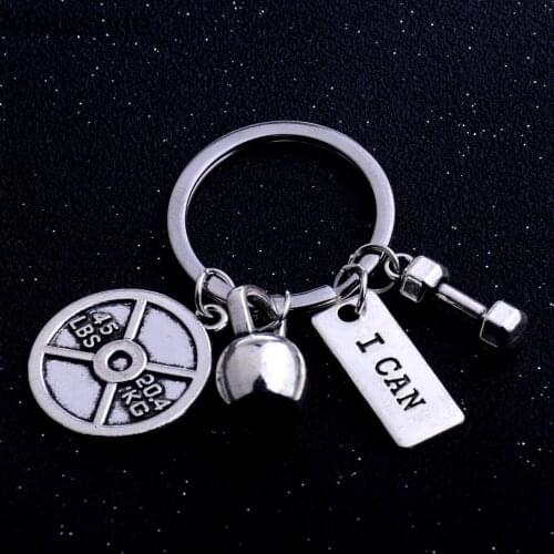 2019 1 Dumbbell 45 lbs key-rings. Strong is beautiful, Weight Lifting Kettle Keychain, Sports, Gym key chains, Tailor Made