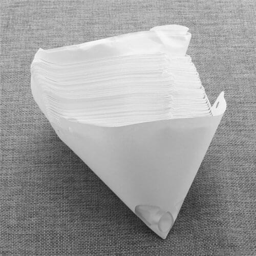 100PCS/Lot Mesh Paper Paint Strainers Paper Paint Conical Strainers Mesh Filter Cone Strainer Paint Funnel Selling
