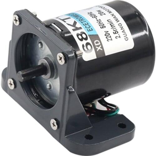 AC220V 2.5rpm-110rpm Miniature Low Speed Permanent Magnet Synchronous Motor Slow Forward/Retreat Small Motor Gear Reducer Motor