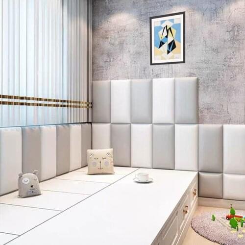 Bed Headboard Wall Sticker Cabecero Cama Head Boards Soft Bag Tatami Anti Collision Self-adhesive Wallpaper Room Decor Aesthetic